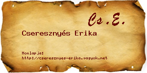 Cseresznyés Erika névjegykártya