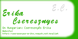 erika cseresznyes business card