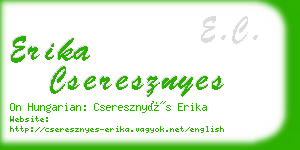 erika cseresznyes business card